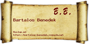 Bartalos Benedek névjegykártya